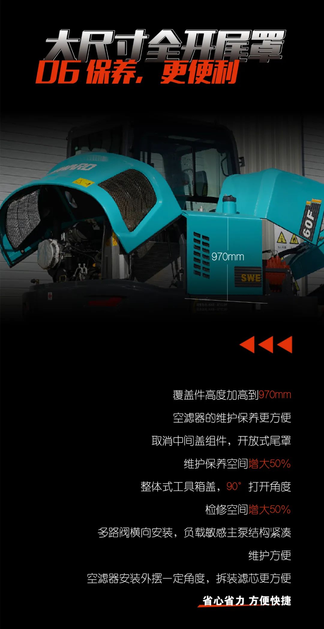 一图读懂 | 献礼七一 · GA黄金甲智能SWE60F挖掘机低碳来袭